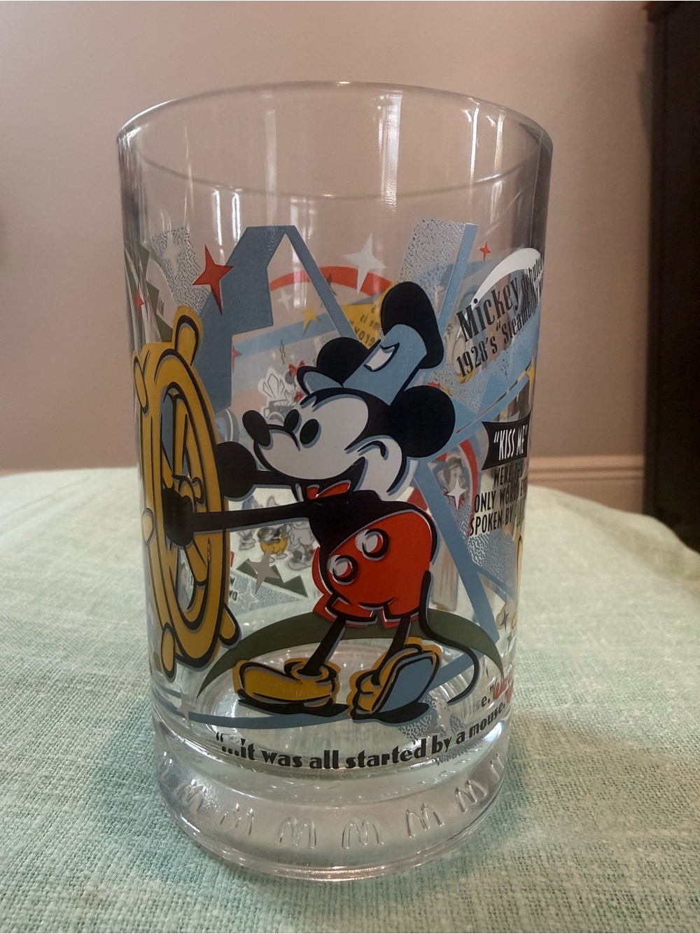 Collectible McDonald’s Disney Glass - Steamboat Willy